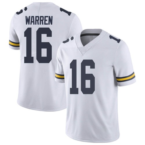 Davis Warren Michigan Wolverines Youth NCAA #16 White Limited Brand Jordan College Stitched Football Jersey HAN6654YB